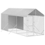 vidaXL Perrera de exterior con toldo acero galvanizado plata 2x6x2,5 m, , large indicador imagen numero 2